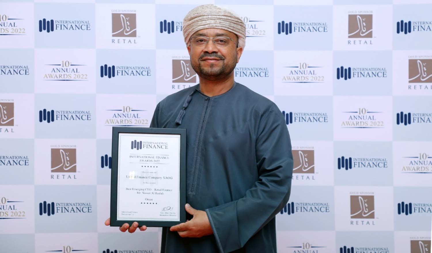 Nasser Al Rashdi awarded “Best Emerging CEO – Retail Finance” by International Finance Awards 2022.